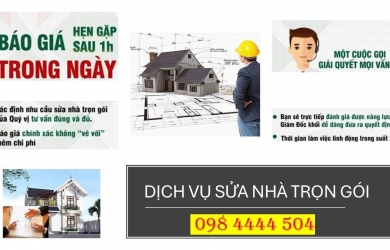 BÁO GIÁ SỬA CHỮ NHÀ TRỌN GÓI 2025